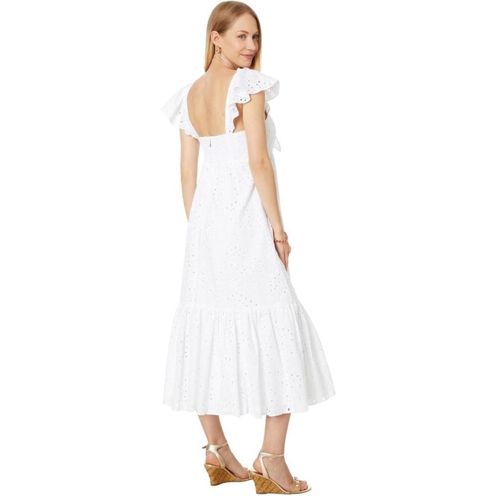 Lily Pulitzer white Lantana Flutter Sleeve Dress